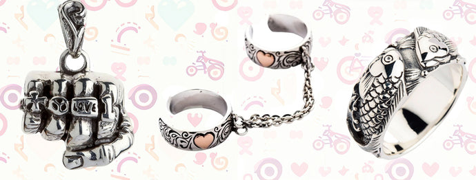 Love Symbolisme in Biker and Gothic Jewelry