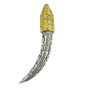 Ganesha Tusk Brass Sterling Silver Pendant