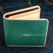 Green Genuine Stingray Leather Wallet